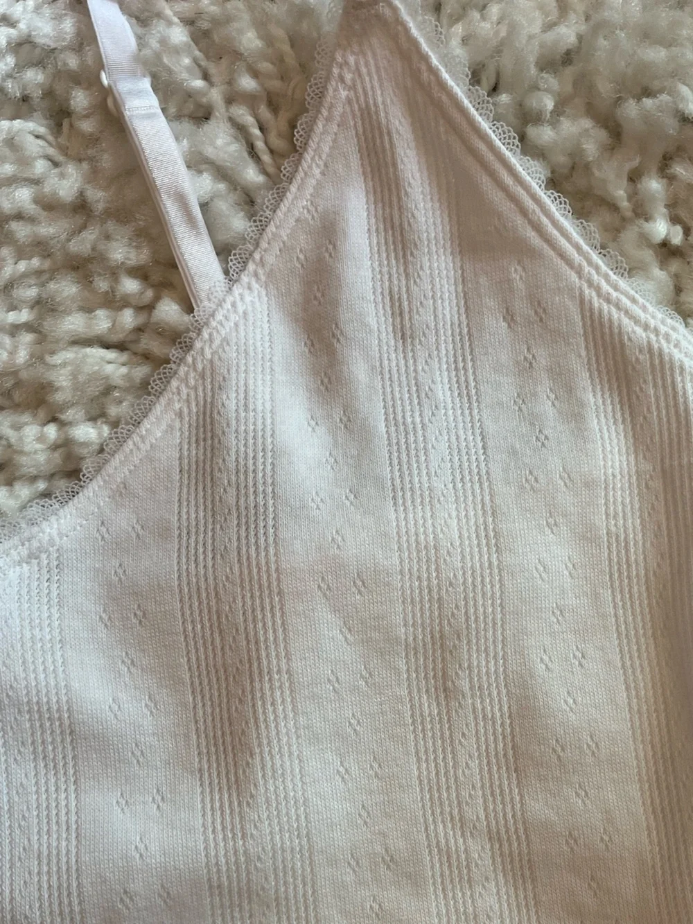 lululemon athletica Ivory Ribbed V-Neck Knit Cami